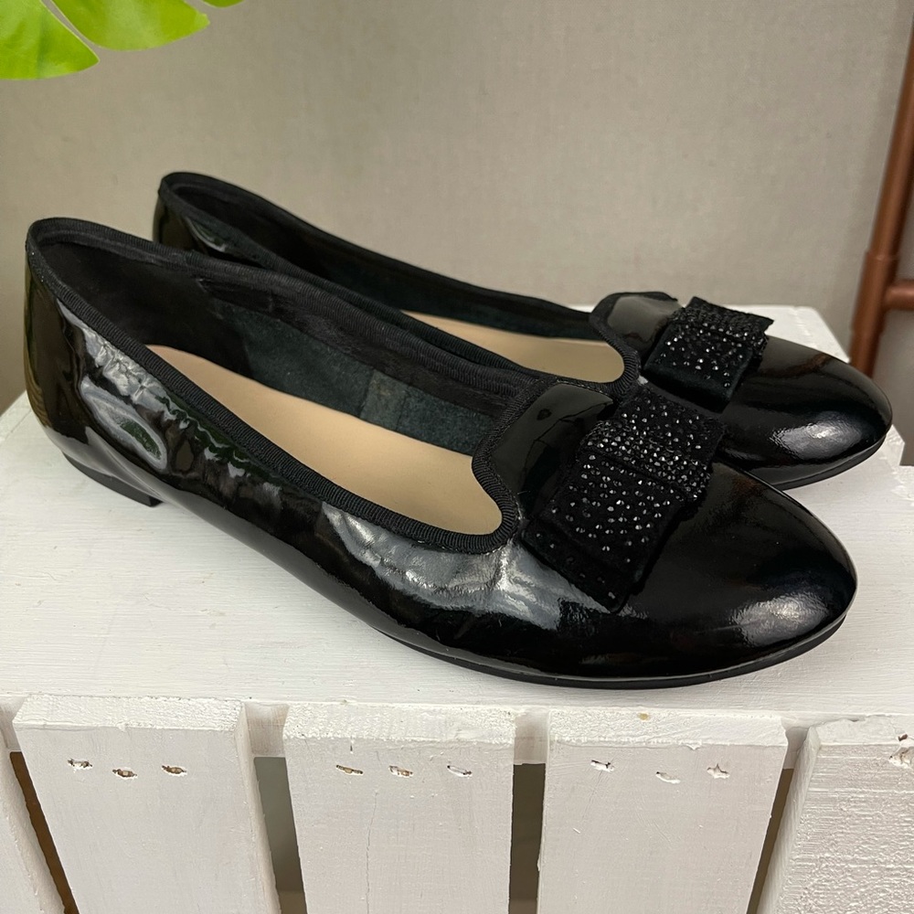 Cole Haan Grand OS Black Morgan Jeweled Bow Slipper Flat (Sz 8 1/2)